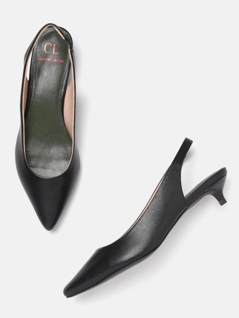 

Carlton London Women Black Solid Pumps