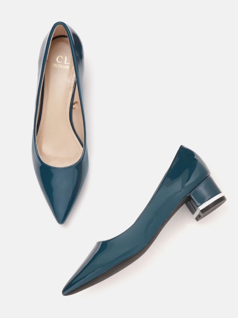 

Carlton London Women Teal Green Solid Pumps