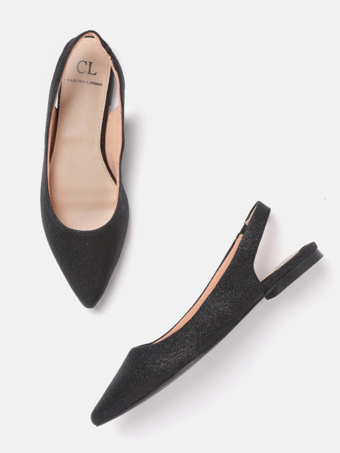 

Carlton London Women Black Shimmer Flats