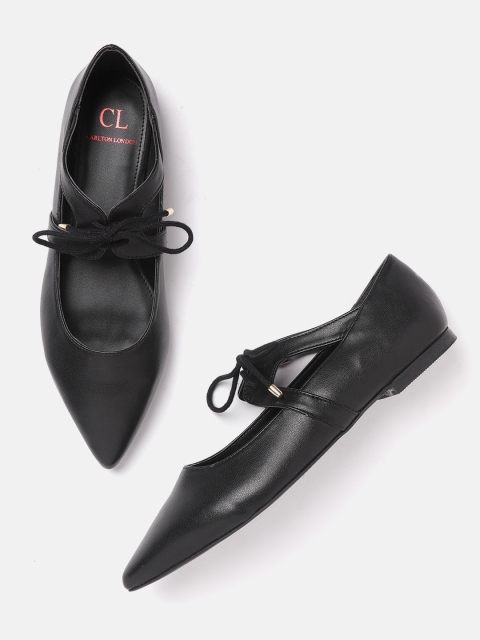 

Carlton London Women Black Solid Ballerinas