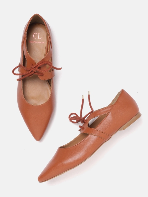 

Carlton London Women Brown Solid Ballerinas