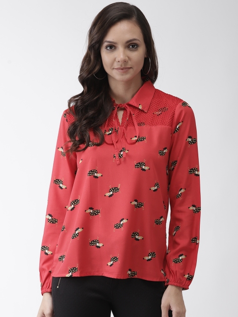 

Rue Collection Women Red & Black Printed Top