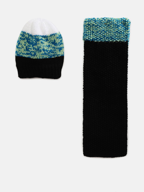 

Magic Needles Kids Multicolored Handmade Cap and Scarf Set, Multi