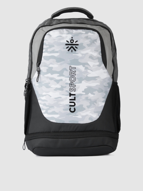 

Cultsport Unisex Black & Grey Colourblocked Backpack