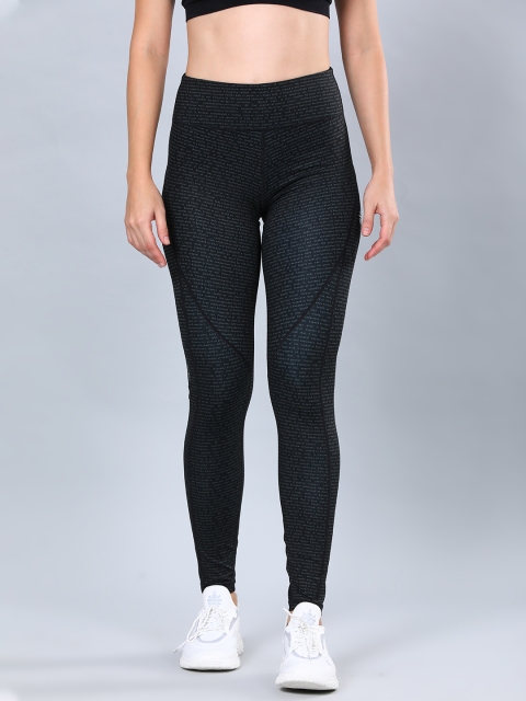 

Cultsport Women Black & Grey Printed Tights