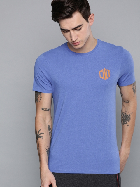 

Cultsport Men Blue Solid Round Neck T-shirt