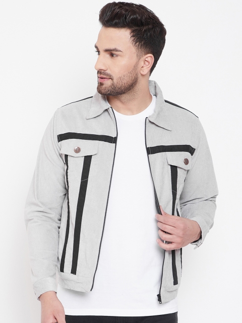 

FUGAZEE Men Grey Colourblocked Tailored Jacket