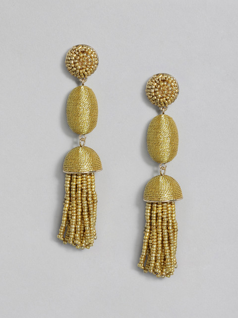 

justpeachy Gold-Toned Dome Shaped Jhumkas
