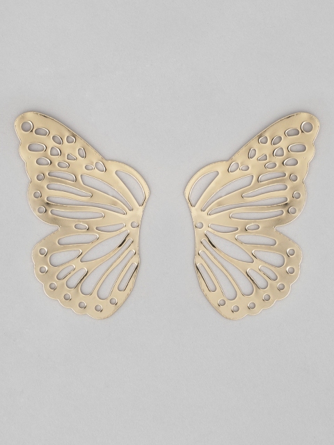 justpeachy Gold-Toned Quirky Oversized Studs