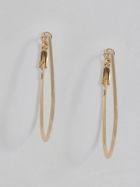 

justpeachy Gold-Plated Contemporary Hoop Earrings
