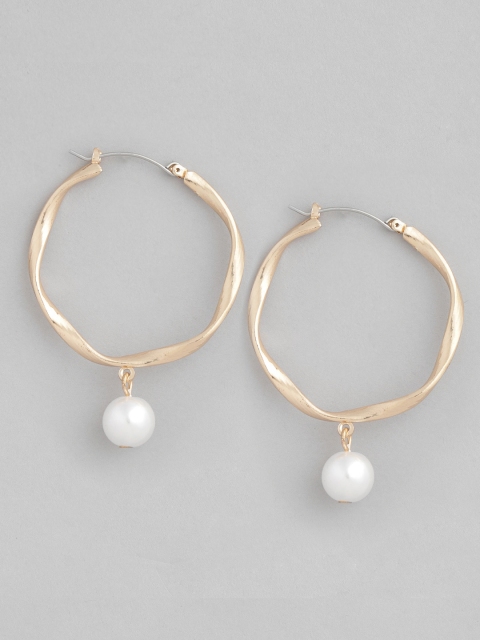 

justpeachy Gold-Toned Circular Hoop Earrings