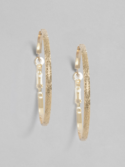 

justpeachy Gold-Plated Circular Hoop Earrings