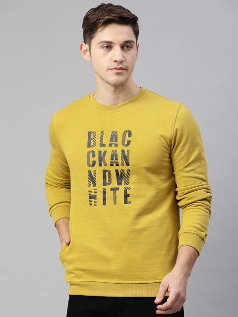 

Peter England Men Yellow Printed Sweatshirt