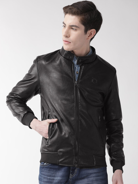 

Foreign Culture By Fort Collins Men Black Solid Bomber Jacket