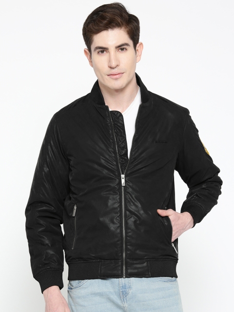 

Duke Men Black Printed Bomber Jacket