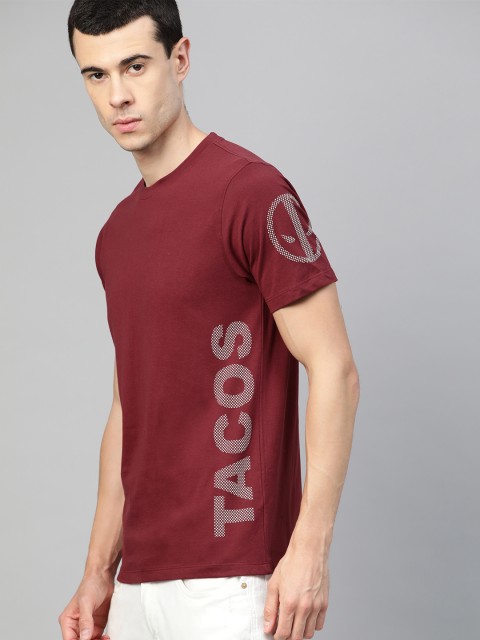 

Kook N Keech Marvel Men Maroon Solid Round Neck T-shirt