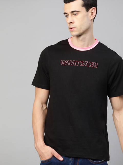 

Kook N Keech Men Black Printed Detail Round Neck T-shirt