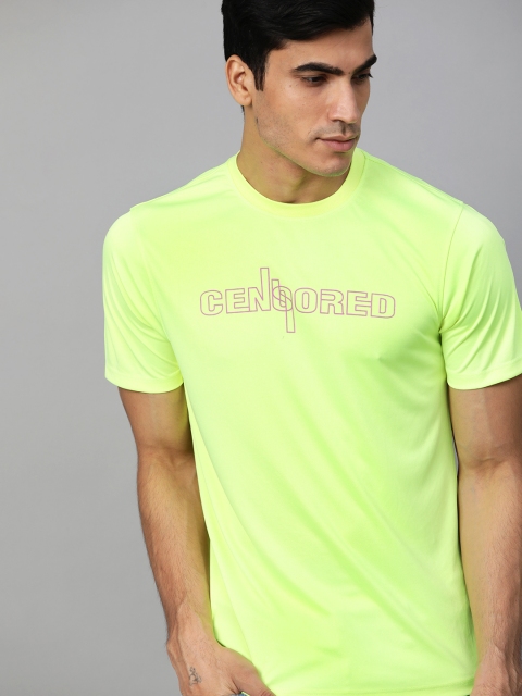 

Kook N Keech Men Fluorescent Green Solid Round Neck T-shirt