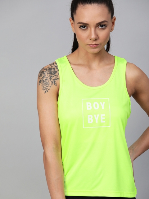 

Kook N Keech Women Fluorescent Green Printed Round Neck T-shirt