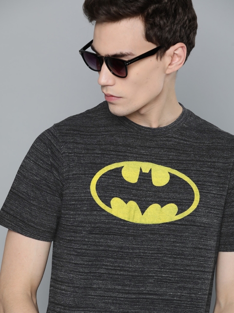 

Justice League Men Charcoal Grey Printed Round Neck T-shirt