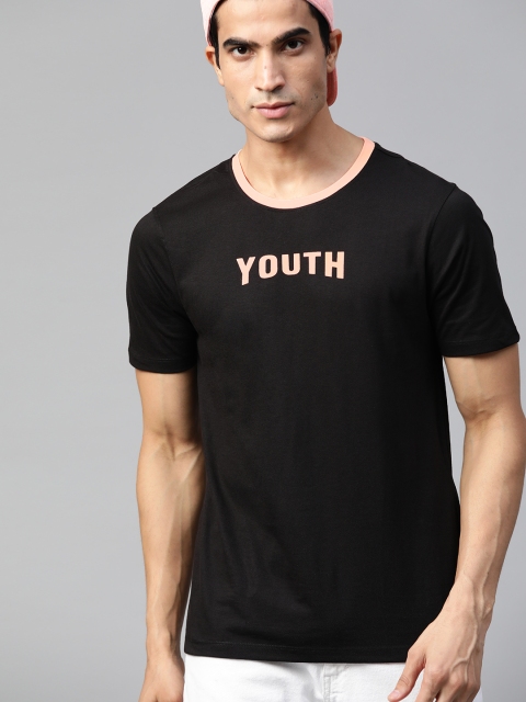 

Kook N Keech Men Black Solid Round Neck T-shirt