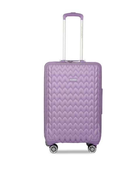 

United Colors of Benetton Lavender 360-Degree Rotation Water Resistant Medium Trolley Bag
