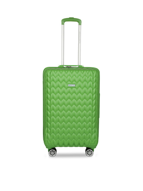 

United Colors of Benetton Unisex Green 360-Degree Rotation Medium Trolley Suitcase