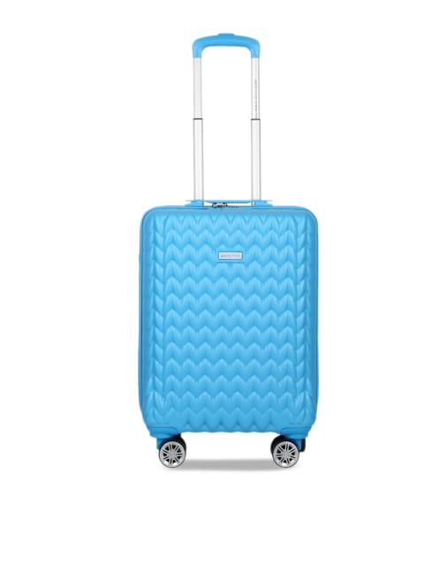 

United Colors of Benetton Unisex Blue 360-Degree Rotation Cabin Trolley Suitcase