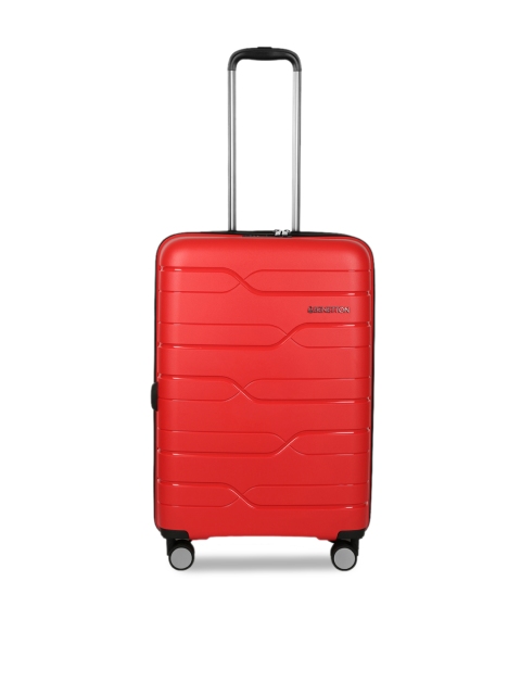 

United Colors of Benetton Unisex Red 360-Degree Rotation Medium Trolley Suitcase