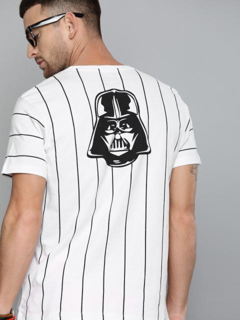 

Kook N Keech Star Wars Men White & Black Back Printed Round Neck T-shirt