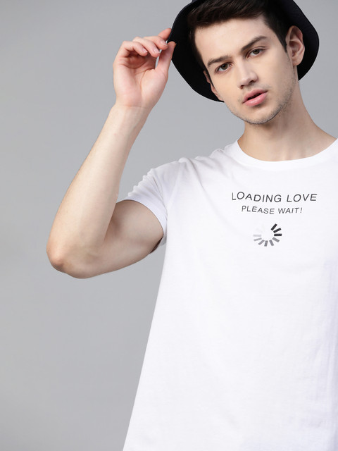 

Kook N Keech Men White Pure Cotton Typography Printed T-shirt
