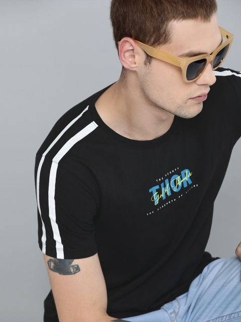

Kook N Keech Marvel Men Black Printed Round Neck T-shirt