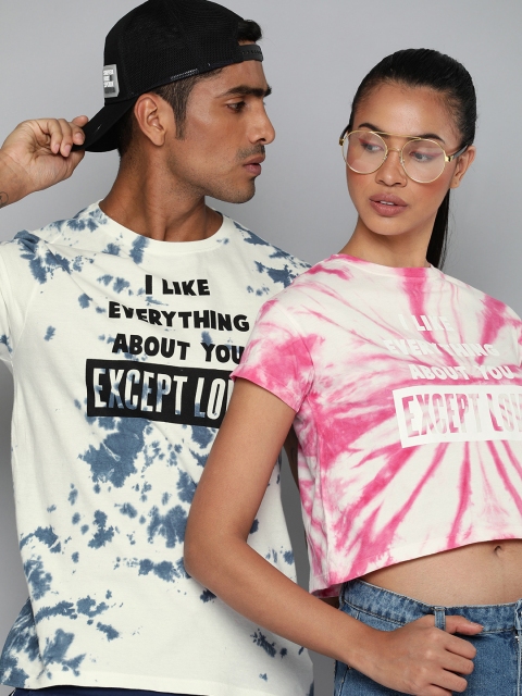 

Kook N Keech Women White & Pink Round Neck Crop Anti-Valentine T-shirt