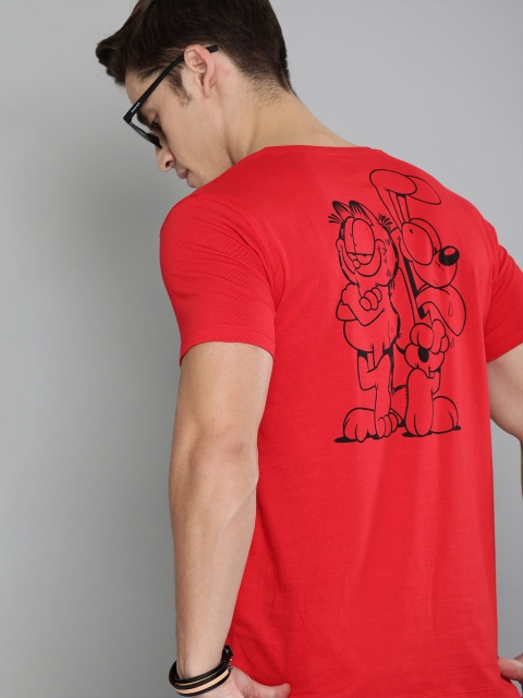 

Kook N Keech Garfield Men Red Back Printed Round Neck T-shirt