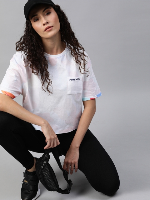 

Kook N Keech Disney Women White Solid Round Neck T-shirt