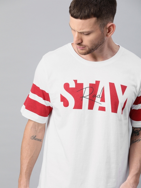 

Kook N Keech Men White & Red Printed Round Neck T-shirt
