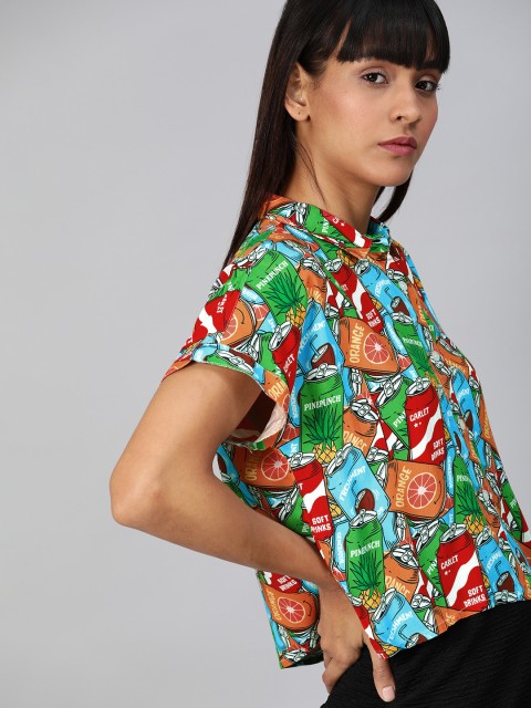 

Kook N Keech Women Multicoloured Regular Fit Printed Casual Shirt, Multi