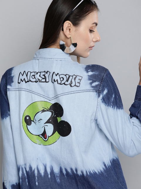 

Kook N Keech Disney Women Blue Dyed Shirt Dress