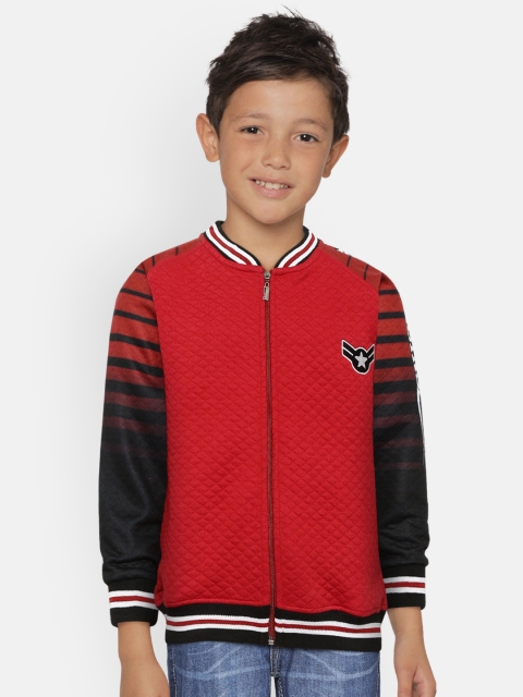 

GAME BEGINS Boys Red Quilted Sweatshirt