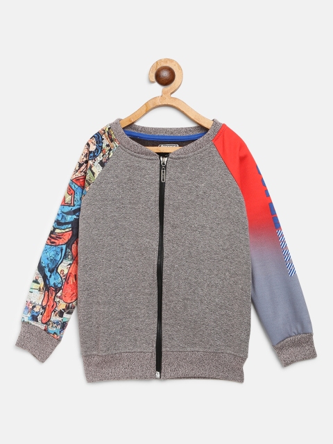 

GAME BEGINS Boys Grey Solid Sweatshirt