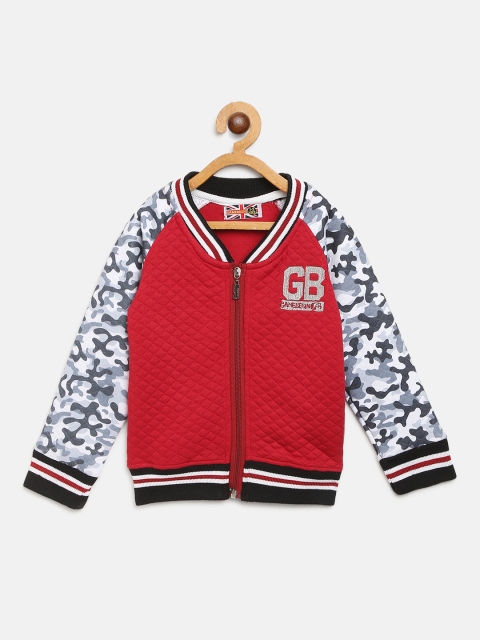 

GAME BEGINS Boys Red Quilted Sweatshirt