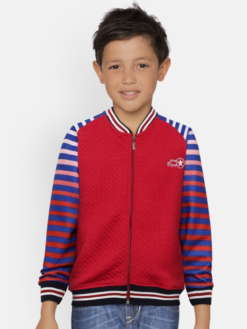 

GAME BEGINS Boys Maroon Quilted Sweatshirt