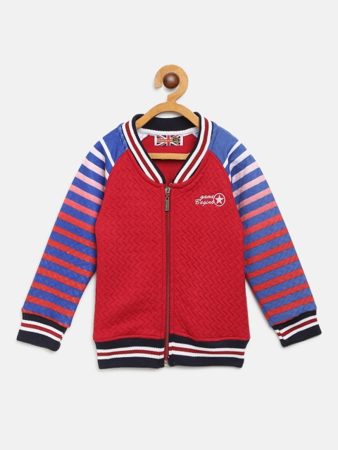 

GAME BEGINS Boys Maroon Quilted Sweatshirt