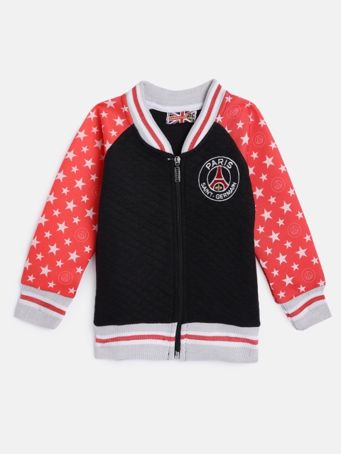 

GAME BEGINS Boys Charcoal & Red Printed Pure Cotton Sweatshirt