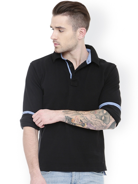 

GRITSTONES Black Polo T-shirt