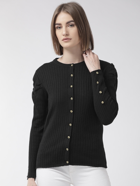 

Cayman Women Black Ribbed Cardigan
