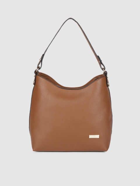 

Carlton London Brown Solid Hobo Bag