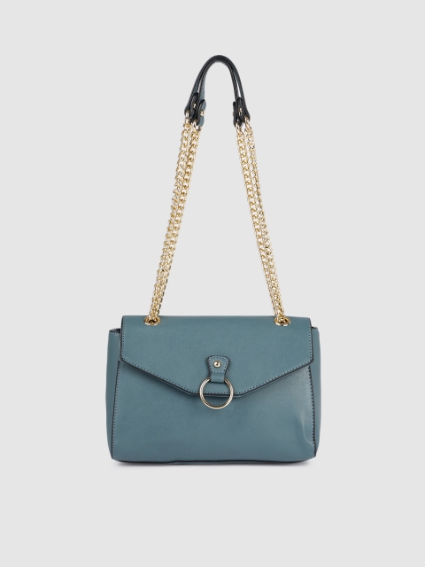 

Carlton London Teal Blue Solid Shoulder Bag