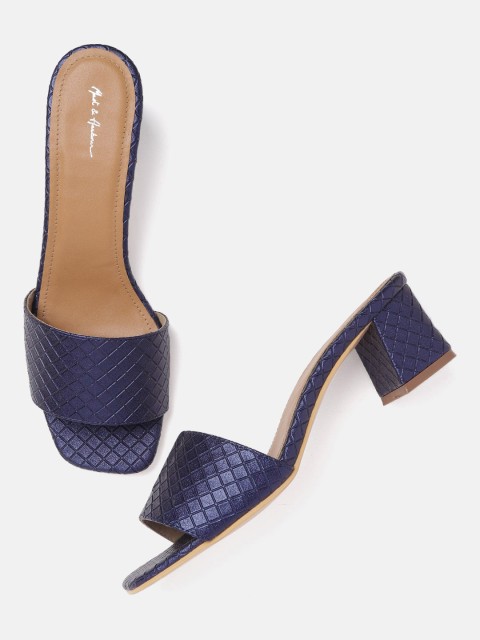 

Mast & Harbour Women Navy Blue Textured Heels