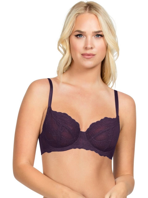 

PARFAIT Plus Size Purple Lace Underwired Non Padded Everyday Bra A1472